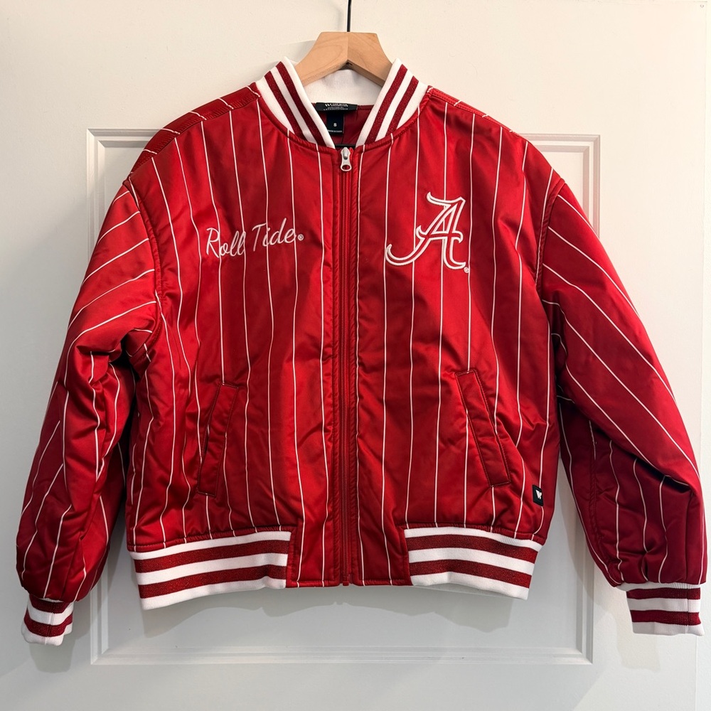 NWT The Wild Collective x Anthropologie University of Alabama Bomber Jacket